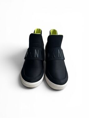 DKNY Black Slip-On Men's Sneakers with Lime Lining
